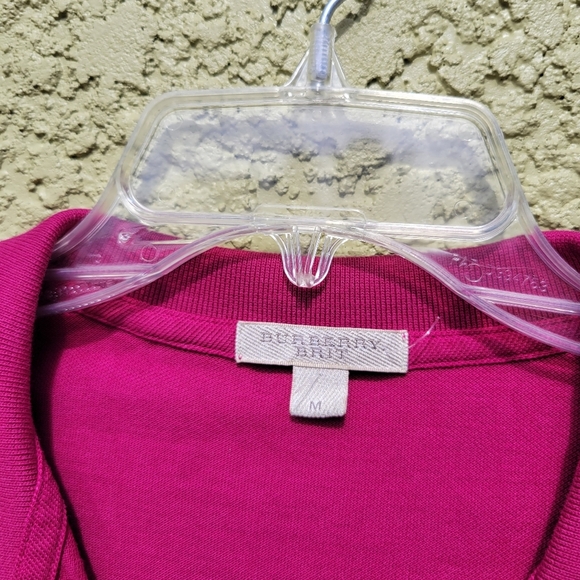 Burberry Brit Fuchsia Large Logo Polo - Picture 3 of 5